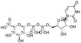 URIDINE DIPHOSPHATE GLUCURONIC ACID, [GLUCURONYL-14C(U)] 结构式