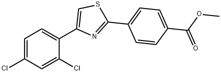 METHYL 4-[4-(2,4-DICHLOROPHENYL)-1,3-THIAZOL-2-YL]BENZENECARBOXYLATE 结构式