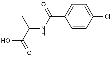 2-[(4-氯苯基)甲酰氨基]丙酸 结构式