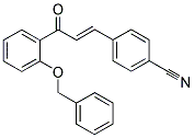 4-(3-[2-(BENZYLOXY)PHENYL]-3-OXOPROP-1-ENYL)BENZONITRILE 结构式