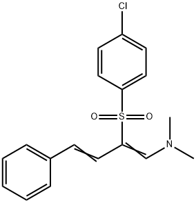 2-[(4-CHLOROPHENYL)SULFONYL]-N,N-DIMETHYL-4-PHENYL-1,3-BUTADIEN-1-AMINE 结构式
