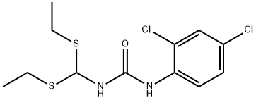 N-[BIS(ETHYLSULFANYL)METHYL]-N'-(2,4-DICHLOROPHENYL)UREA 结构式