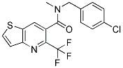 N-(4-Chlorobenzyl)-N-methyl-5-(trifluoromethyl)thieno[3,2-b]pyridine-6-carboxamide 结构式