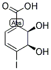 (2R,3R)-1-CARBOXY-4-IODO-2,3-DIHYDROXYCYCLOHEXA-4,6-DIENE 结构式