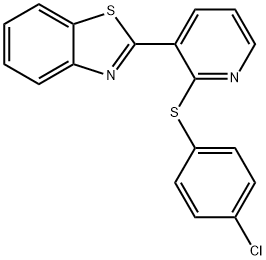 2-(2-[(4-CHLOROPHENYL)SULFANYL]-3-PYRIDINYL)-1,3-BENZOTHIAZOLE 结构式