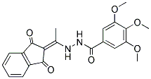 N-(((1,3-DIOXOINDAN-2-YLIDENE)ETHYL)AMINO)(3,4,5-TRIMETHOXYPHENYL)FORMAMIDE 结构式