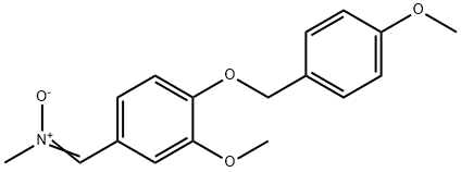 ((3-METHOXY-4-[(4-METHOXYBENZYL)OXY]PHENYL)METHYLENE)(METHYL)AMMONIUMOLATE 结构式