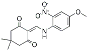 2-(((4-METHOXY-2-NITROPHENYL)AMINO)METHYLENE)-5,5-DIMETHYLCYCLOHEXANE-1,3-DIONE 结构式