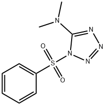 N,N-DIMETHYL-1-(PHENYLSULFONYL)-1H-1,2,3,4-TETRAAZOL-5-AMINE 结构式