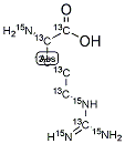 L-ARGININE HCL (U-13C6; U-15N4) 结构式