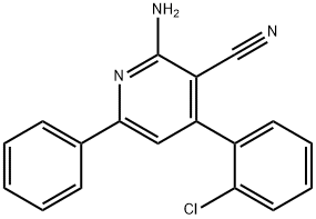 2-AMINO-4-(2-CHLOROPHENYL)-6-PHENYLNICOTINONITRILE 结构式