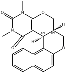 12,14-DIMETHYL-10C,14-DIHYDRO-2H,3H-BENZO[5',6']CHROMENO[4',3':4,5]PYRANO[2,3-D]PYRIMIDINE-11,13(2AH,12H)-DIONE 结构式