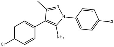 1,4-BIS(4-CHLOROPHENYL)-3-METHYL-1H-PYRAZOL-5-AMINE 结构式