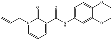 1-ALLYL-N-(3,4-DIMETHOXYPHENYL)-2-OXO-1,2-DIHYDRO-3-PYRIDINECARBOXAMIDE 结构式