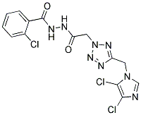 N'1-(2-CHLOROBENZOYL)-2-(5-[(4,5-DICHLORO-1H-IMIDAZOL-1-YL)METHYL]-2H-1,2,3,4-TETRAAZOL-2-YL)ETHANOHYDRAZIDE 结构式
