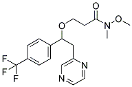 N-METHOXY-N-METHYL-3-[2-(PYRAZIN-2-YL)-1-[4-(TRIFLUOROMETHYL)PHENYL]ETHOXY]PROPANAMIDE 结构式