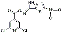 O2-[(2,6-DICHLORO-4-PYRIDYL)CARBONYL]-5-NITROTHIOPHENE-2-CARBOHYDROXIMAMIDE 结构式