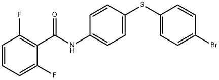 N-(4-[(4-BROMOPHENYL)SULFANYL]PHENYL)-2,6-DIFLUOROBENZENECARBOXAMIDE 结构式