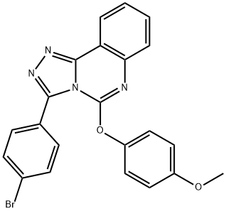 3-(4-BROMOPHENYL)-5-(4-METHOXYPHENOXY)[1,2,4]TRIAZOLO[4,3-C]QUINAZOLINE 结构式