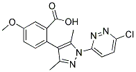 2-[1-(6-CHLOROPYRIDAZIN-3-YL)-3,5-DIMETHYL-1H-PYRAZOL-4-YL]-5-METHOXYBENZOIC ACID 结构式