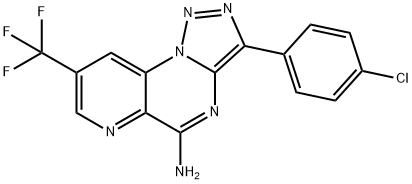 3-(4-CHLOROPHENYL)-8-(TRIFLUOROMETHYL)PYRIDO[2,3-E][1,2,3]TRIAZOLO[1,5-A]PYRIMIDIN-5-AMINE 结构式