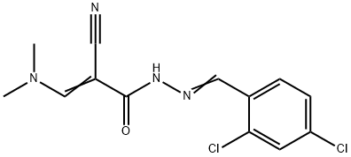 2-CYANO-N'-[(2,4-DICHLOROPHENYL)METHYLENE]-3-(DIMETHYLAMINO)ACRYLOHYDRAZIDE 结构式