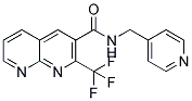 N-(4-PYRIDINYLMETHYL)-2-(TRIFLUOROMETHYL)-1,8-NAPHTHYRIDINE-3-CARBOXAMIDE 结构式