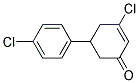 3-CHLORO-5-(4-CHLOROPHENYL)CYCLOHEX-2-EN-1-ONE 结构式