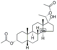 5-BETA-PREGNAN-3-ALPHA, 17,20-ALPHA-TRIOL 3,20-DIACETATE 结构式