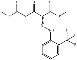 DIMETHYL 3-OXO-2-(2-[2-(TRIFLUOROMETHYL)PHENYL]HYDRAZONO)PENTANEDIOATE 结构式