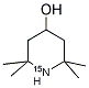 4-Hydroxy-2,2,6,6-tetramethylpiperidine (15N) 结构式