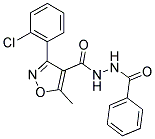 (3-(2-CHLOROPHENYL)-5-METHYLISOXAZOL-4-YL)-N-(PHENYLCARBONYLAMINO)FORMAMIDE 结构式