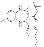 2,10-DIAZA-5,5,13-TRIMETHYL-9-(4-(ISOPROPYL)PHENYL)TRICYCLO[9.4.0.0(3,8)]PENTADECA-1(11),3(8),12,14-TETRAEN-7-ONE 结构式