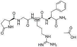 PGLU-GLY-ARG-PHE AMIDE ACETATE SALT 结构式