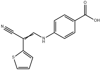 4-([2-CYANO-2-(2-THIENYL)VINYL]AMINO)BENZENECARBOXYLIC ACID 结构式