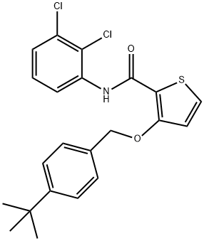 3-([4-(TERT-BUTYL)BENZYL]OXY)-N-(2,3-DICHLOROPHENYL)-2-THIOPHENECARBOXAMIDE 结构式