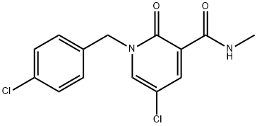 5-CHLORO-1-(4-CHLOROBENZYL)-N-METHYL-2-OXO-1,2-DIHYDRO-3-PYRIDINECARBOXAMIDE 结构式