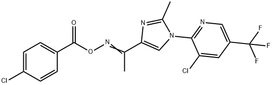 3-CHLORO-2-(4-([(4-CHLOROBENZOYL)OXY]ETHANIMIDOYL)-2-METHYL-1H-IMIDAZOL-1-YL)-5-(TRIFLUOROMETHYL)PYRIDINE 结构式