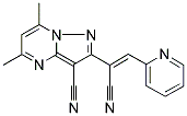 2-[1-CYANO-2-(2-PYRIDINYL)VINYL]-5,7-DIMETHYLPYRAZOLO[1,5-A]PYRIMIDINE-3-CARBONITRILE 结构式