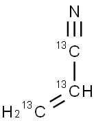 ACRYLONITRILE (13C3) 结构式