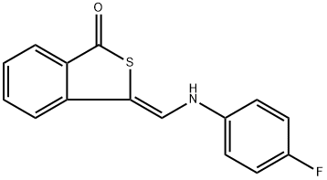 3-[(4-FLUOROANILINO)METHYLENE]-2-BENZOTHIOPHEN-1(3H)-ONE 结构式