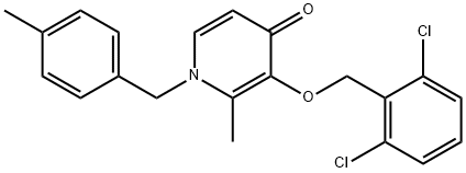 3-[(2,6-DICHLOROBENZYL)OXY]-2-METHYL-1-(4-METHYLBENZYL)-4(1H)-PYRIDINONE 结构式