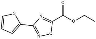 [1,2,4]恶二唑-5-羧酸,3-(噻吩-2-基)-,乙酯 结构式