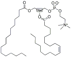 L-3-PHOSPHATIDYLCHOLINE,1-PALMITOYL-2-[1-14C]OLEOYL 结构式