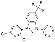 3-(2,4-DICHLOROPHENYL)-1-PHENYL-6-(TRIFLUOROMETHYL)-1H-PYRAZOLO[4,3-B]PYRIDINE 结构式