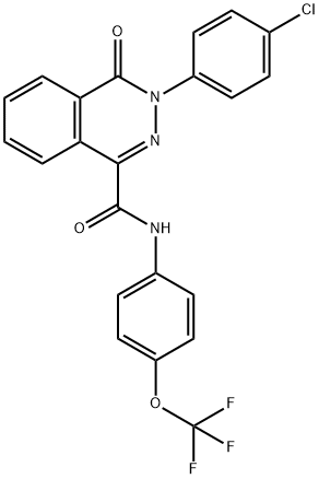 3-(4-CHLOROPHENYL)-4-OXO-N-[4-(TRIFLUOROMETHOXY)PHENYL]-3,4-DIHYDRO-1-PHTHALAZINECARBOXAMIDE 结构式