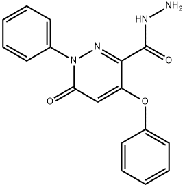 6-OXO-4-PHENOXY-1-PHENYL-1,6-DIHYDRO-3-PYRIDAZINECARBOHYDRAZIDE 结构式