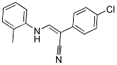 1-CYANO-1-(4-CHLOROPHENYL)-2-[(2-METHYLPHENYL)AMINO]ETHENE 结构式