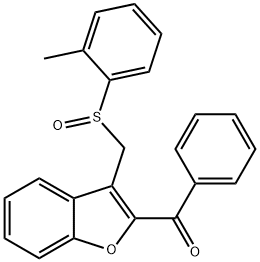 (3-([(2-METHYLPHENYL)SULFINYL]METHYL)-1-BENZOFURAN-2-YL)(PHENYL)METHANONE 结构式