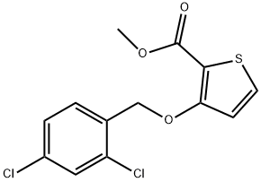 METHYL 3-[(2,4-DICHLOROBENZYL)OXY]-2-THIOPHENECARBOXYLATE 结构式